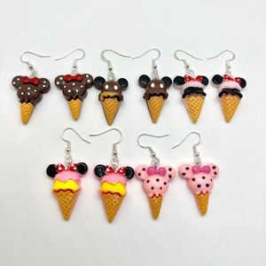 Mickey & Minnie Earrings - Ice Cream Earrings - Popsicle Earrings - Summer Earri
